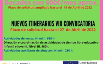AMPLIACIÓN PLAZO DE SOLICITUD VII CONVOCATORIA POEFE Y NUEVO ITINERARIO VIII CONVOCATORIA